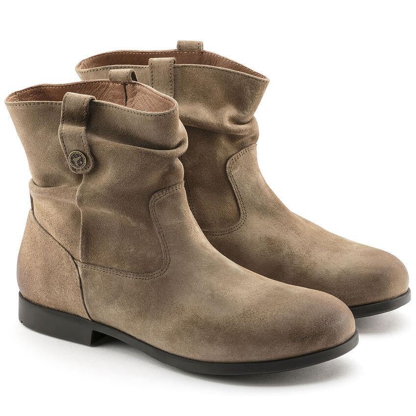 Sarnia Taupe Suede Leather Boots - Flying Possum | Since 1976