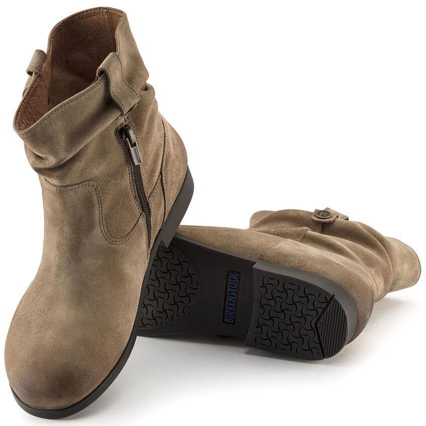 Sarnia Taupe Suede Leather Boots - Flying Possum | Since 1976