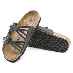 Granada Black Oiled Leather Soft Footbed - Flying Possum | Since 1976