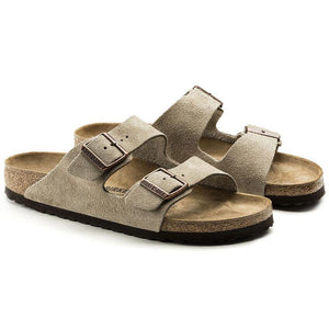 Arizona Taupe Suede Leather Soft Footbed - Flying Possum | Since 1976