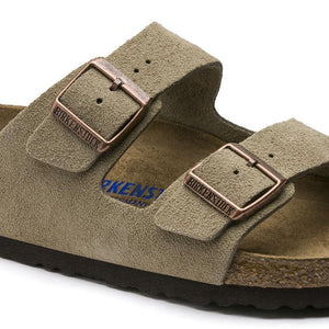 Arizona Taupe Suede Soft Narrow Footbed - Flying Possum | Since 1976