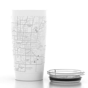 20oz Insulated Pint Tumbler with Fayetteville Map - Flying Possum | Since 1976