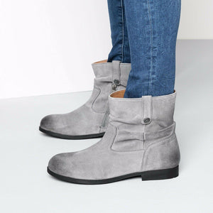 Sarnia Gray Suede Leather Boots - Flying Possum | Since 1976